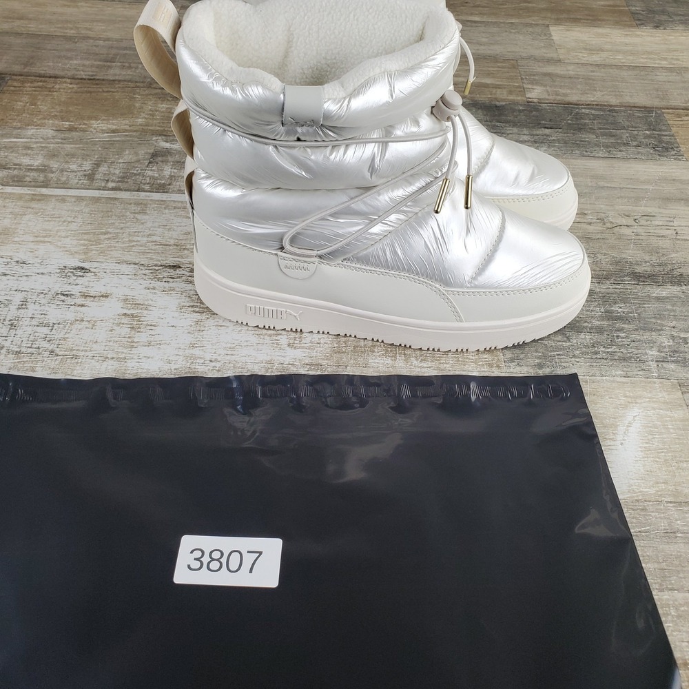 PUMA Snowbae Women Snow Boot Sz 7 Alpine Snow Frosted Ivory Ankle - Picture 10 of 10